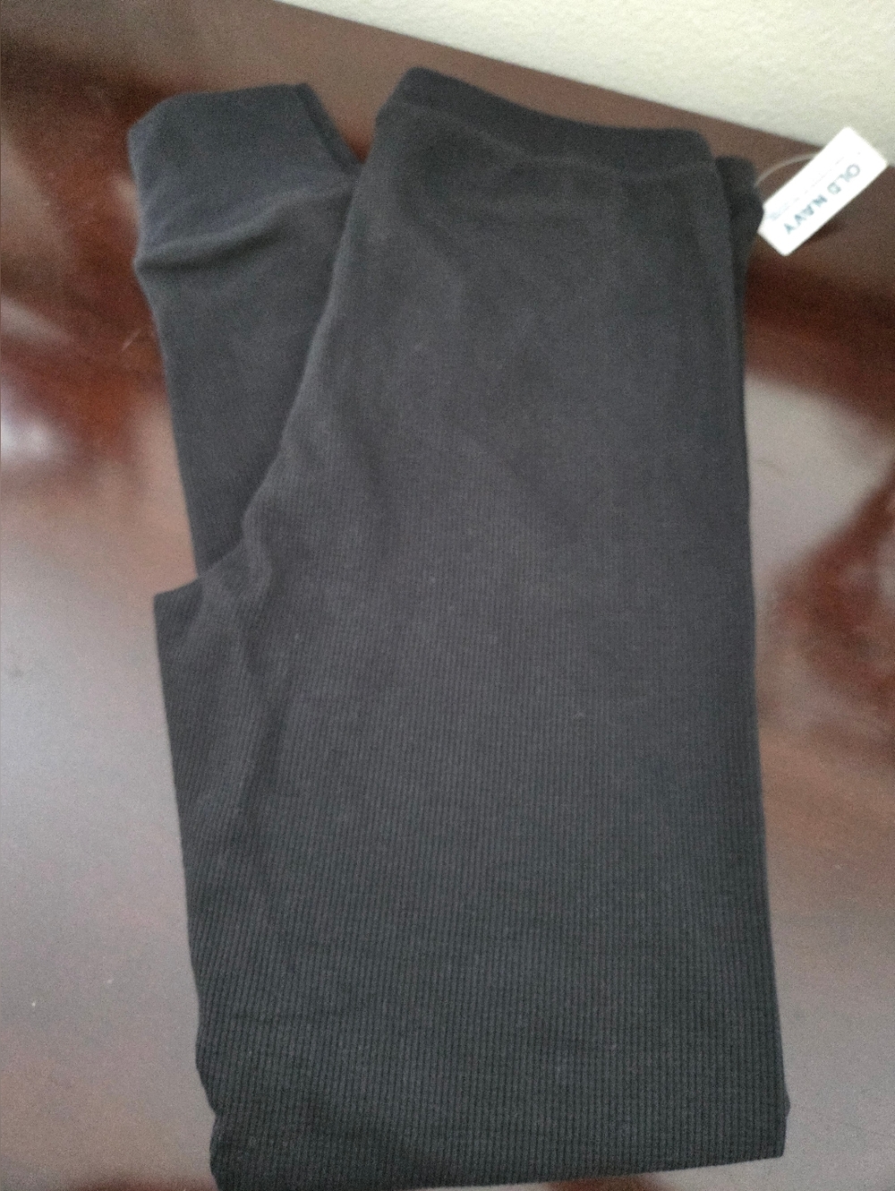 Old Navy Black Waffle Knit Thermal Pants